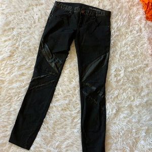 Blank NYC Mixed Leather Jeans